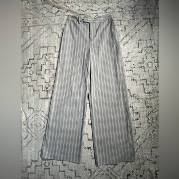 7 For All Mankind Pants - 7 For All Mankind Gray Striped Garment